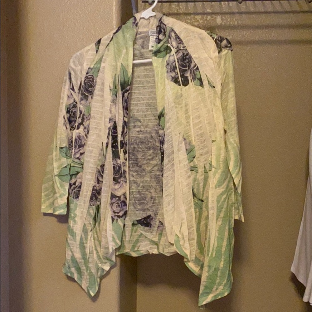 Knit top floral print